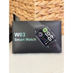 W03 Smart Watch Black Heart Rate Pressure Sleep Monitoring 100 Sport Modes